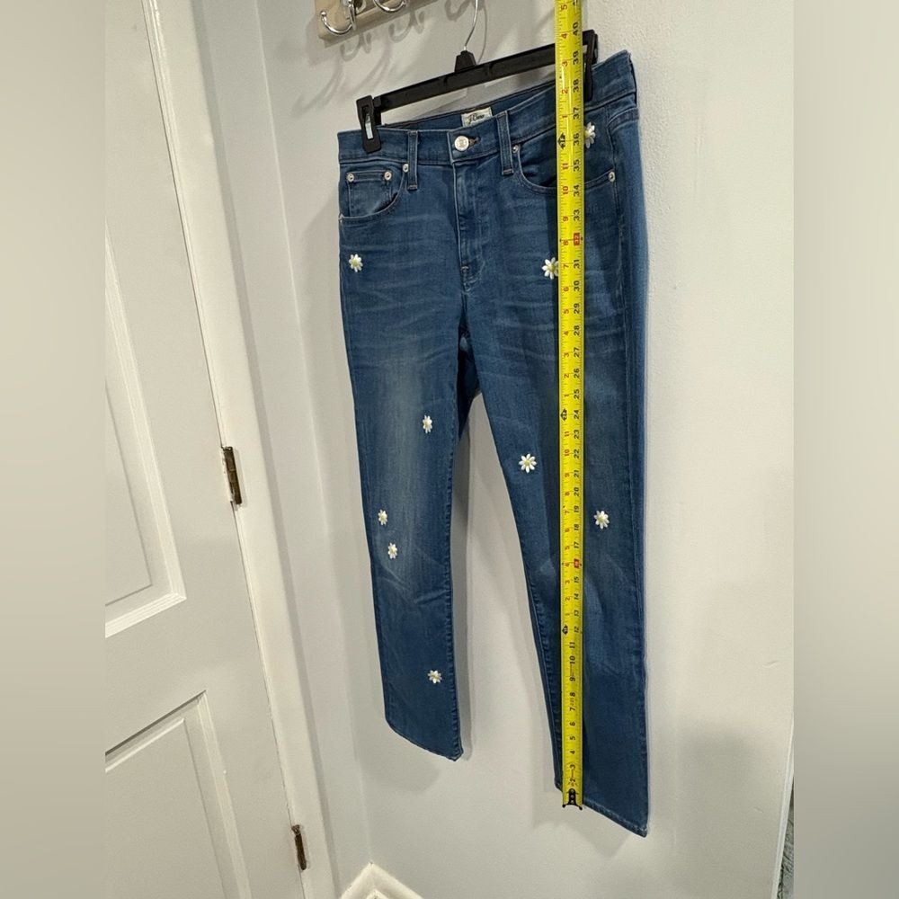 J. Crew Denim Boyfriend Jeans with Floral Embroidered Accents - Picture 12 of 15